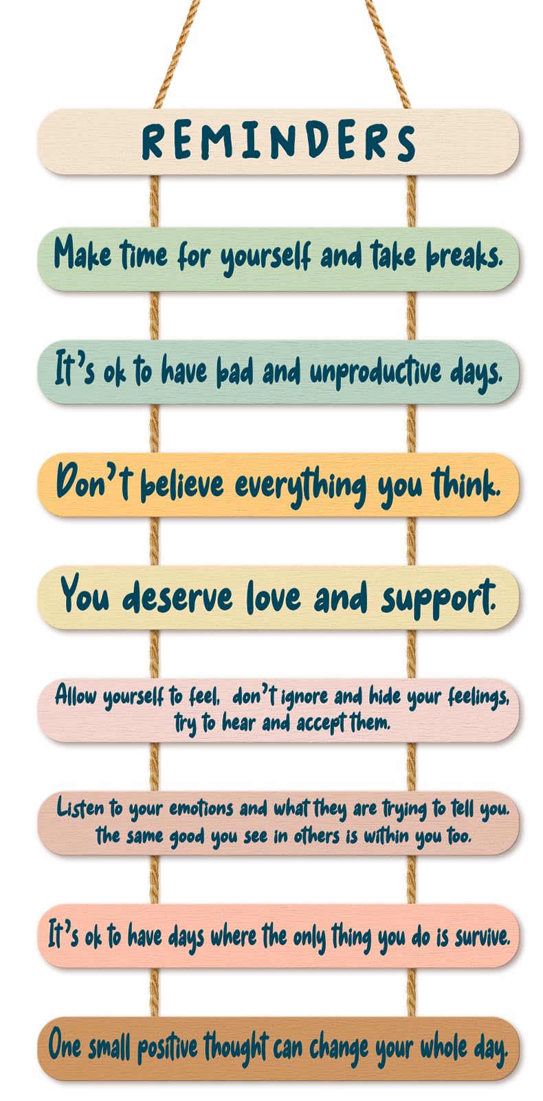  Inspirational Positive Affirmations Wall Decor Signs for Home and Office
| Wooden Mental Health Psychology Gifts for Fr